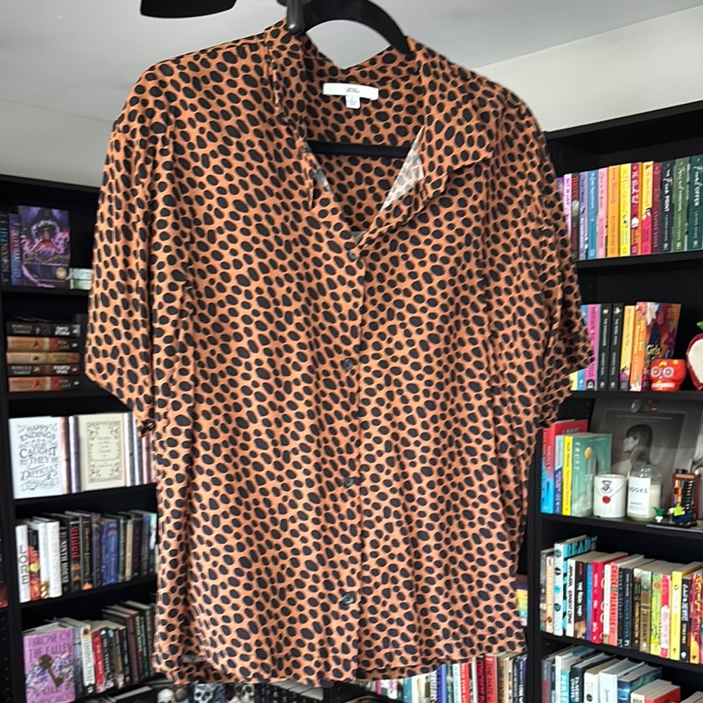 Vans Brown and Black Polka Dot Shirt